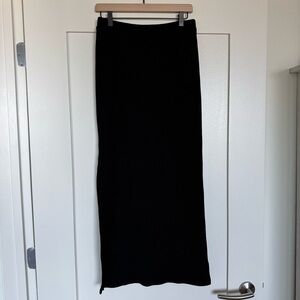 Old Navy Black Maxi Ribbed Skirt